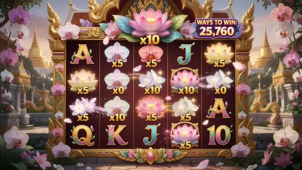 Thai Flower Slot Game Review: A Thai-Themed Flower Machine and High-Volatility Megaways Slot Experience